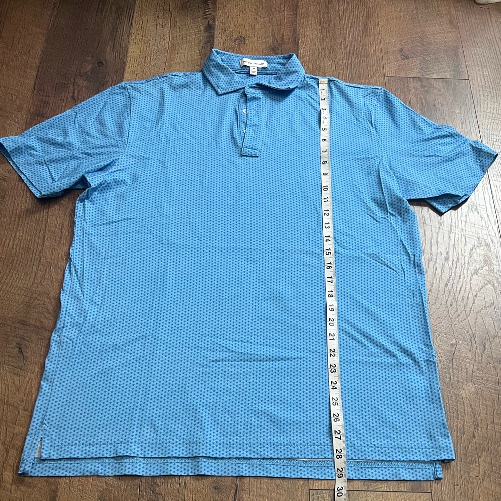 Peter Millar Light Blue Patterned Casual Shirt - image 5